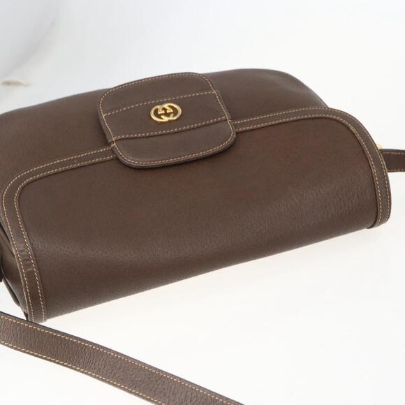 GUCCI Shoulder Bag Leather Brown Gold 001 116 0912 Auth 157232 - Picture 6 of 16